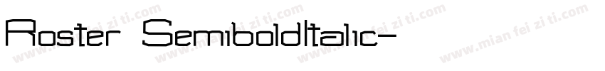 Roster SemiboldItalic字体转换